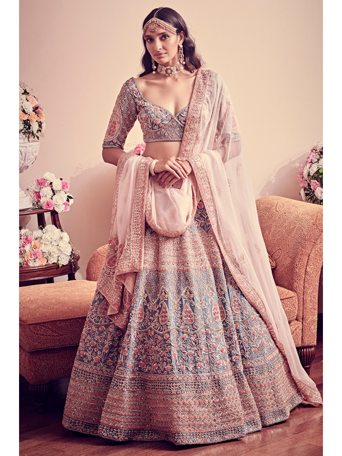 Wedding Wear Pink Latest Designer shaded lehenga choli at Rs 1399 in Surat
