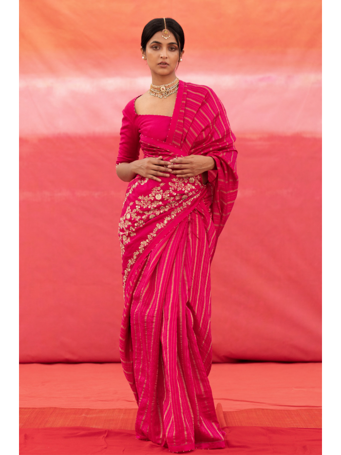 Buy Pink Sarees for Women by Ri-wah Online | Ajio.com