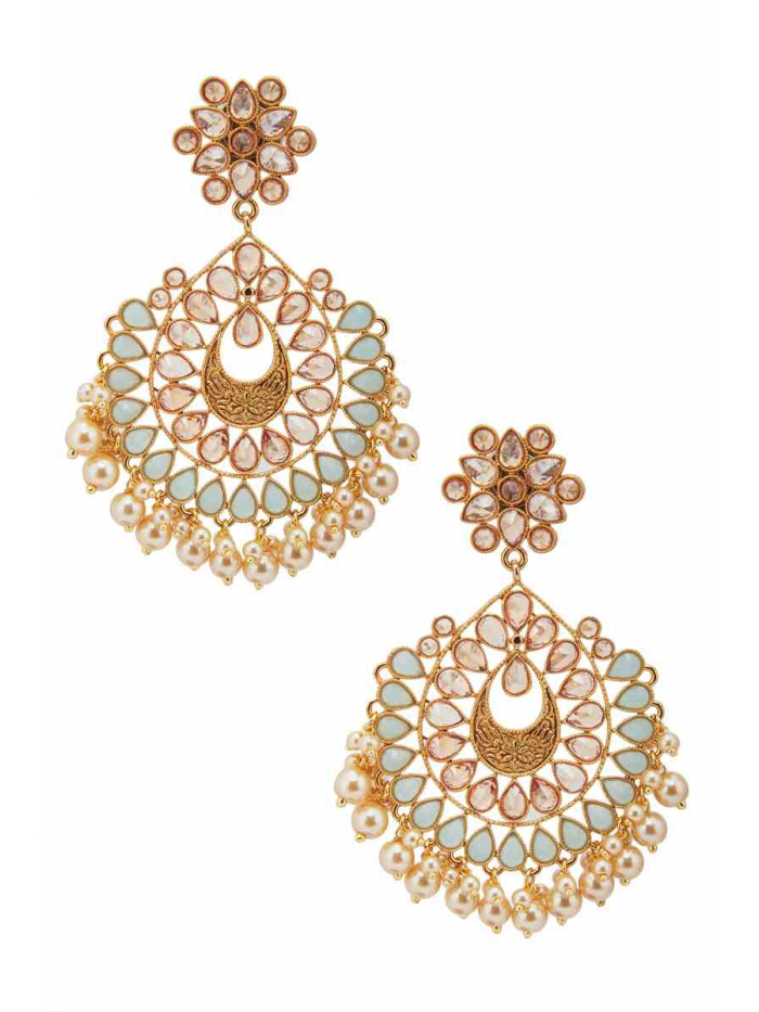 Gold chandbaali Temple Chandbali Earrings at Rs 1595/pair in Chennai | ID:  22608924591