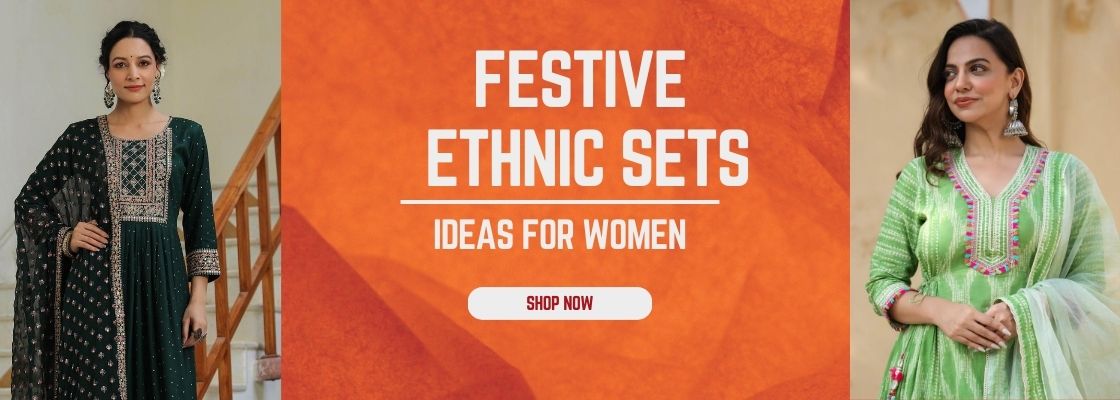 Festive online Kurta Set For Women: One-stop solution for your Ethnic Wardrobe