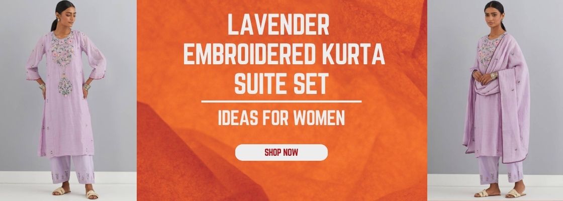 Lavender Embroidered Chanderi Kurta Set: A Fusion of Art and Style