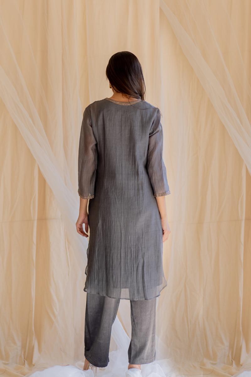 gray gul seedh kurta 