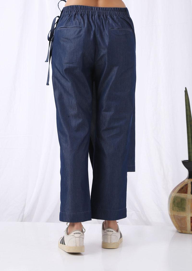 Flap Front denim pants