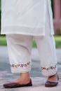 Off White Embroidered Chanderi Kurta