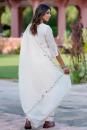 Off White Embroidered Chanderi Kurta