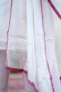 White Embroidered Chanderi Dupatta