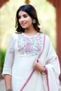 White Embroidered Chanderi kurta