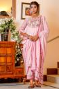 Rose Pink Embroidered Chanderi Kurta