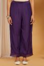 Purple Cotton Silk Pants