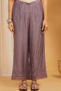 Mauve Cotton Silk Pants