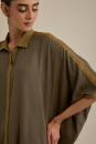 Brown Embroidered Cotton Viscose Co-ord Set- Set of 2