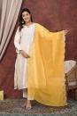 Yellow Gota Cotton Chanderi Suit - Set of 3