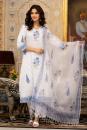 White Hand Block Printed Cotton Suit- Set - 3