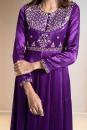 Purple Pure Gaji Silk Suit Set