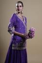 Purple Habutai Silk Gharara Set 