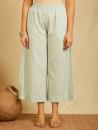 Mint Blue cotton Dobby Cross-stitch embroidered kurta with pants 