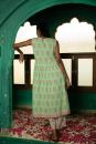 Sea Green Hand Block Printed Cotton Slub Suit with Pink Mulmul Dupatta - Set of 3