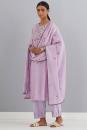 Lavender Embroidered Chanderi Kurta Set of 3