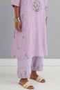 Lavender Embroidered Chanderi Kurta Set of 3