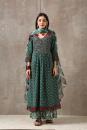 emerald green kurta and palazzo set 