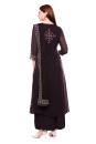 Black printed Anarkali with detail yoke