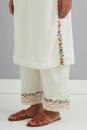 Off White Embroidered Chanderi Kurta Set of 3