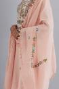 Peach Embroidered Chanderi Dupatta