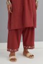 Red Embroidered Chanderi Kurta Set of 3