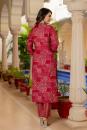 Pink Printed Chanderi Suit- Set of 3 Pcs