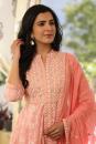 PEACH ANARKALI COTTON SUIT- Set of 3 Pcs