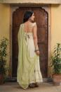 PRINTED Cotton GREEN GOWN WITH  DUPATTA- Set of 2 Pcs