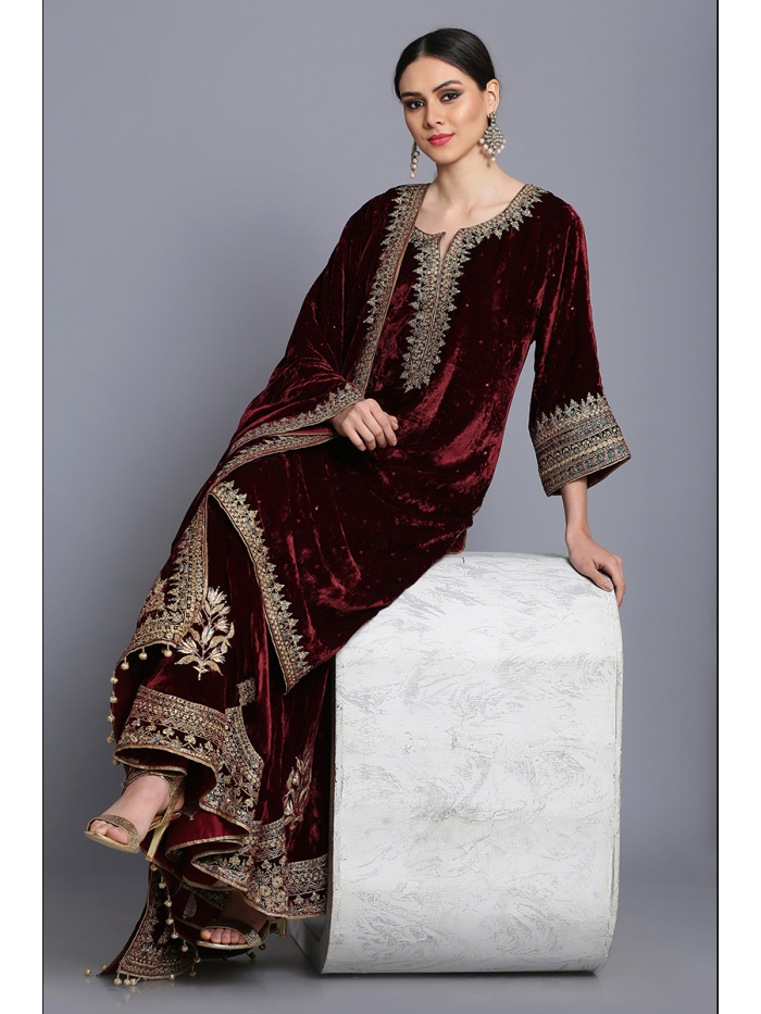 velvet sharara designs